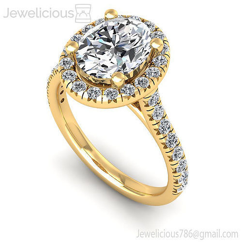 Jewelicious-1919-Ring oval diamond halo engagement ring in rose gold