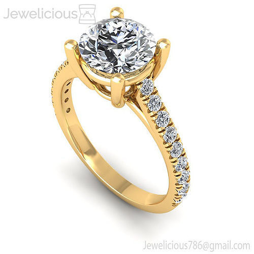 Jewelicious-1910-Ring rose gold engagement ring with diamonds