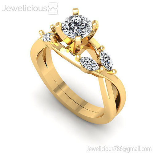 Jewelicious-1893-Ring diamond engagement ring set gold