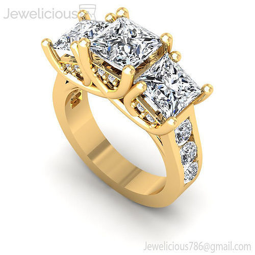 Jewelicious-1883-Ring three stone diamond engagement ring gold