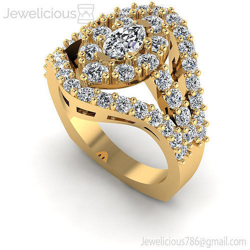 Jewelicious-1871-Ring engagement ring with diamonds in center