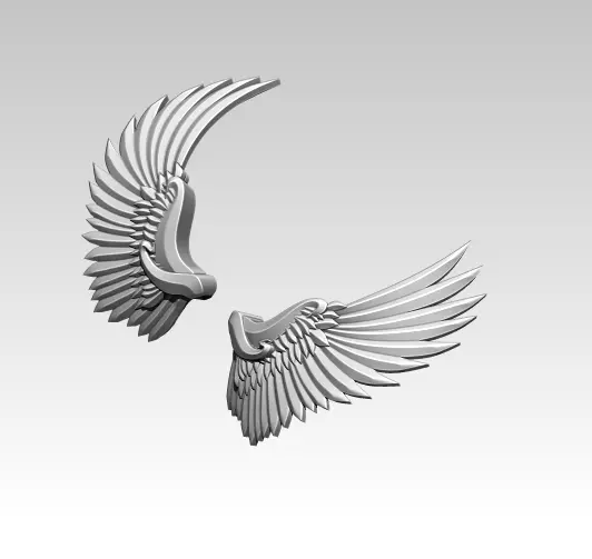 Bird Angel Wing Modern Art Jewel 3D print model