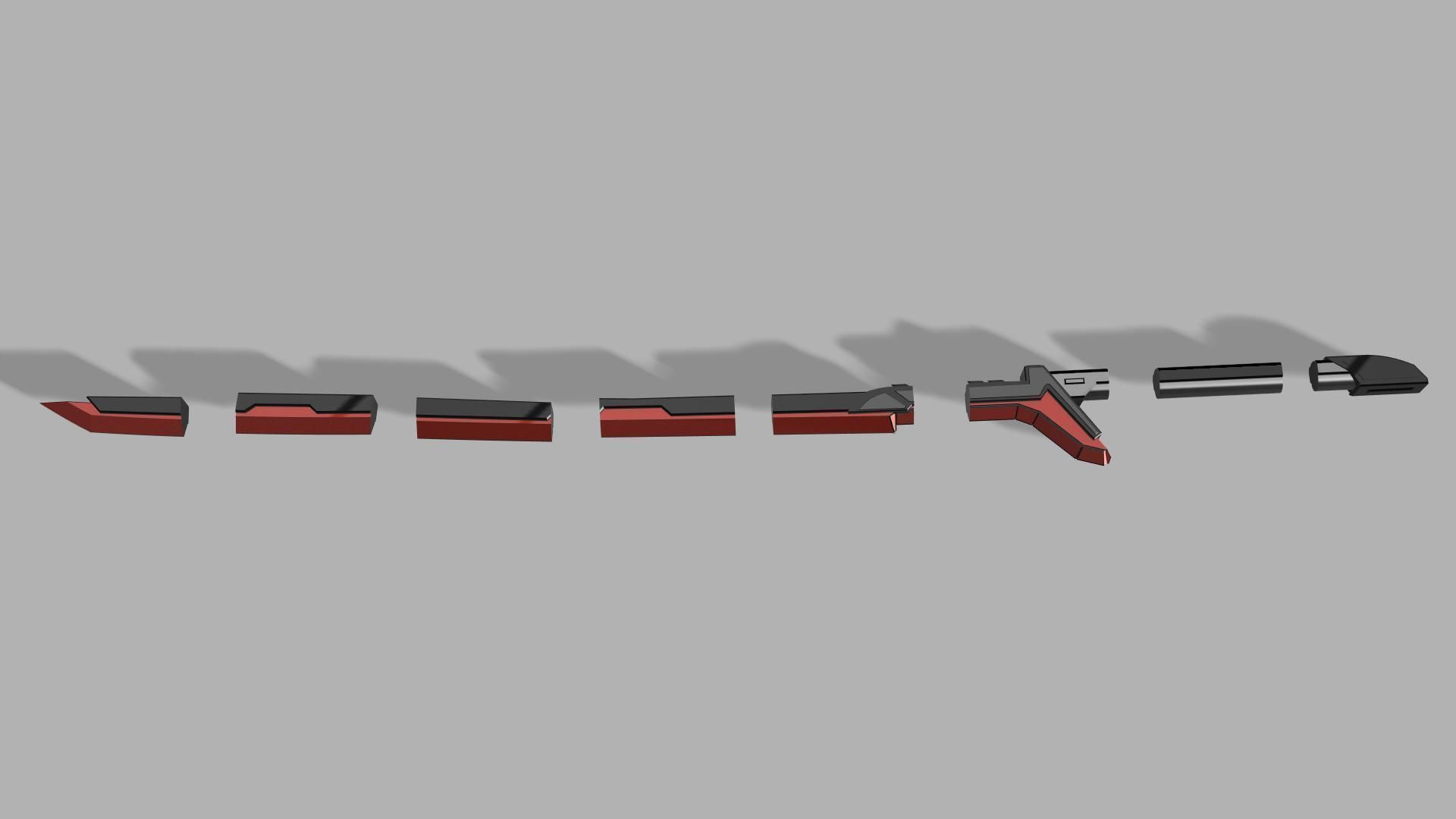 3d model Yasuo Project Katana coplay 3D print model_9