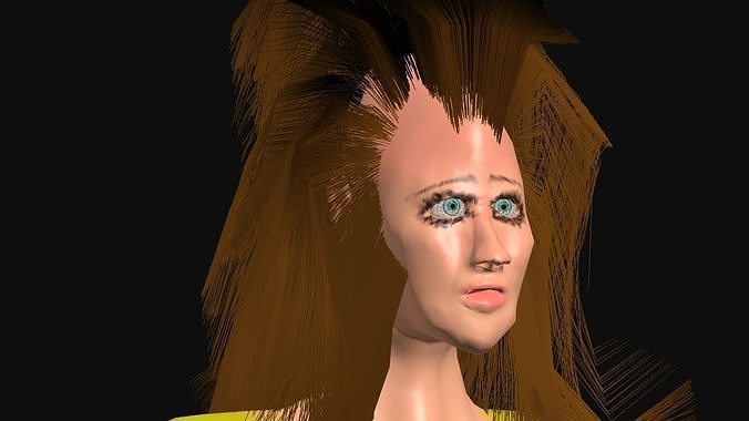 Mrs Bainmaid Low-poly 3D model