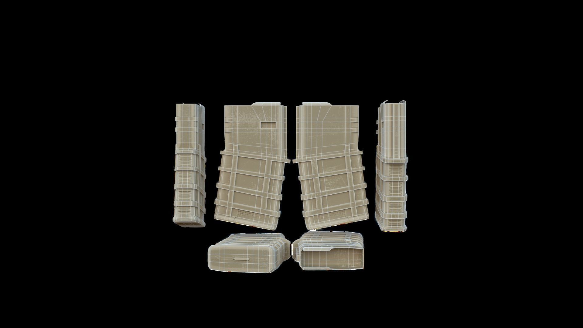 Modular Bullpup Rifle-Squad Automatic Weapon Variant Low-poly 3D model_79