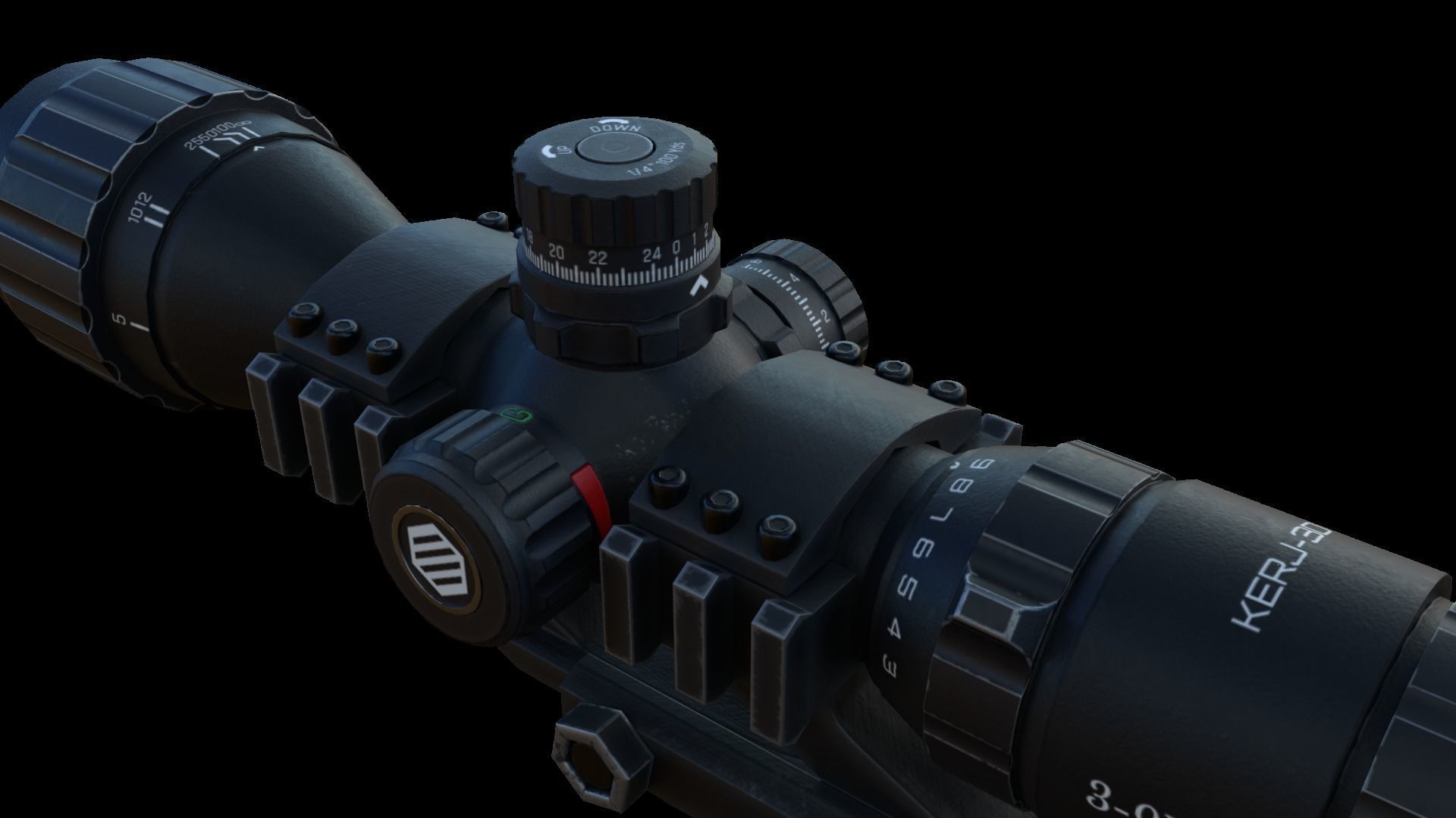 Modular Bullpup Rifle-Squad Automatic Weapon Variant Low-poly 3D model_52