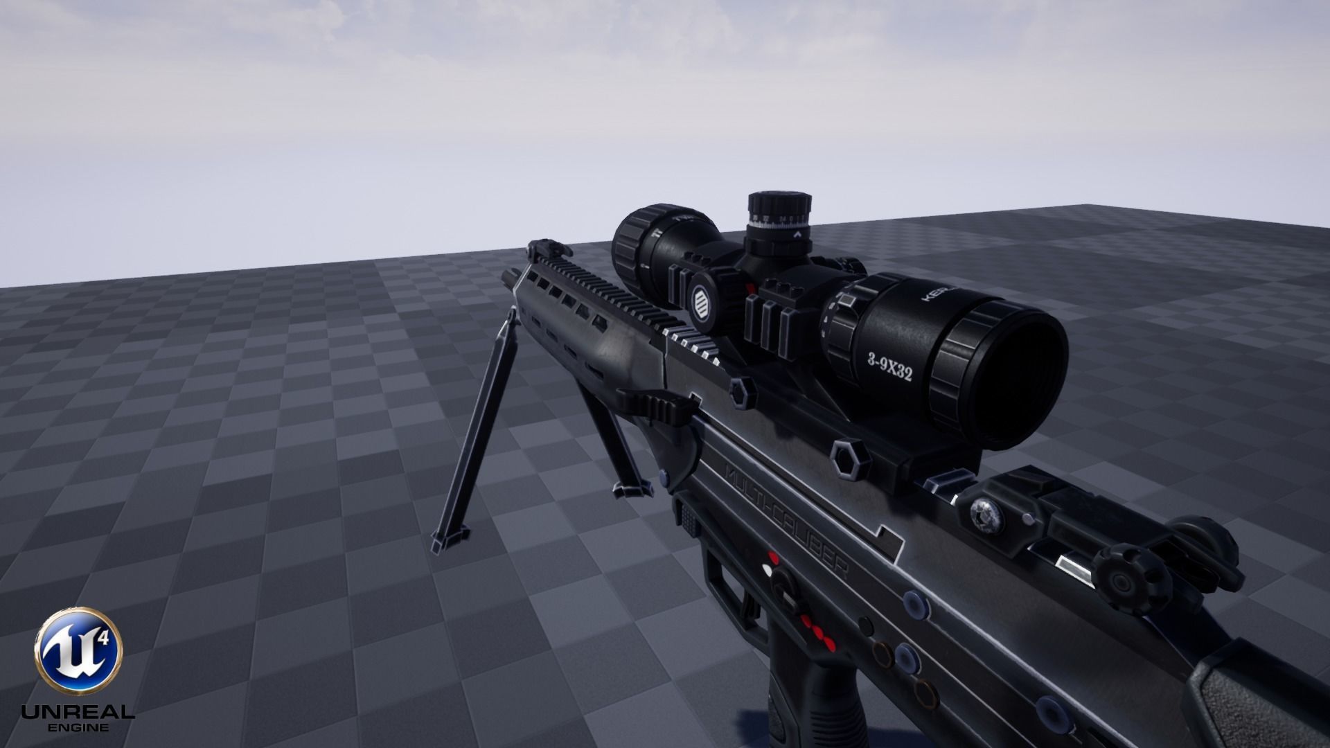 Modular Bullpup Rifle-Squad Automatic Weapon Variant Low-poly 3D model_36