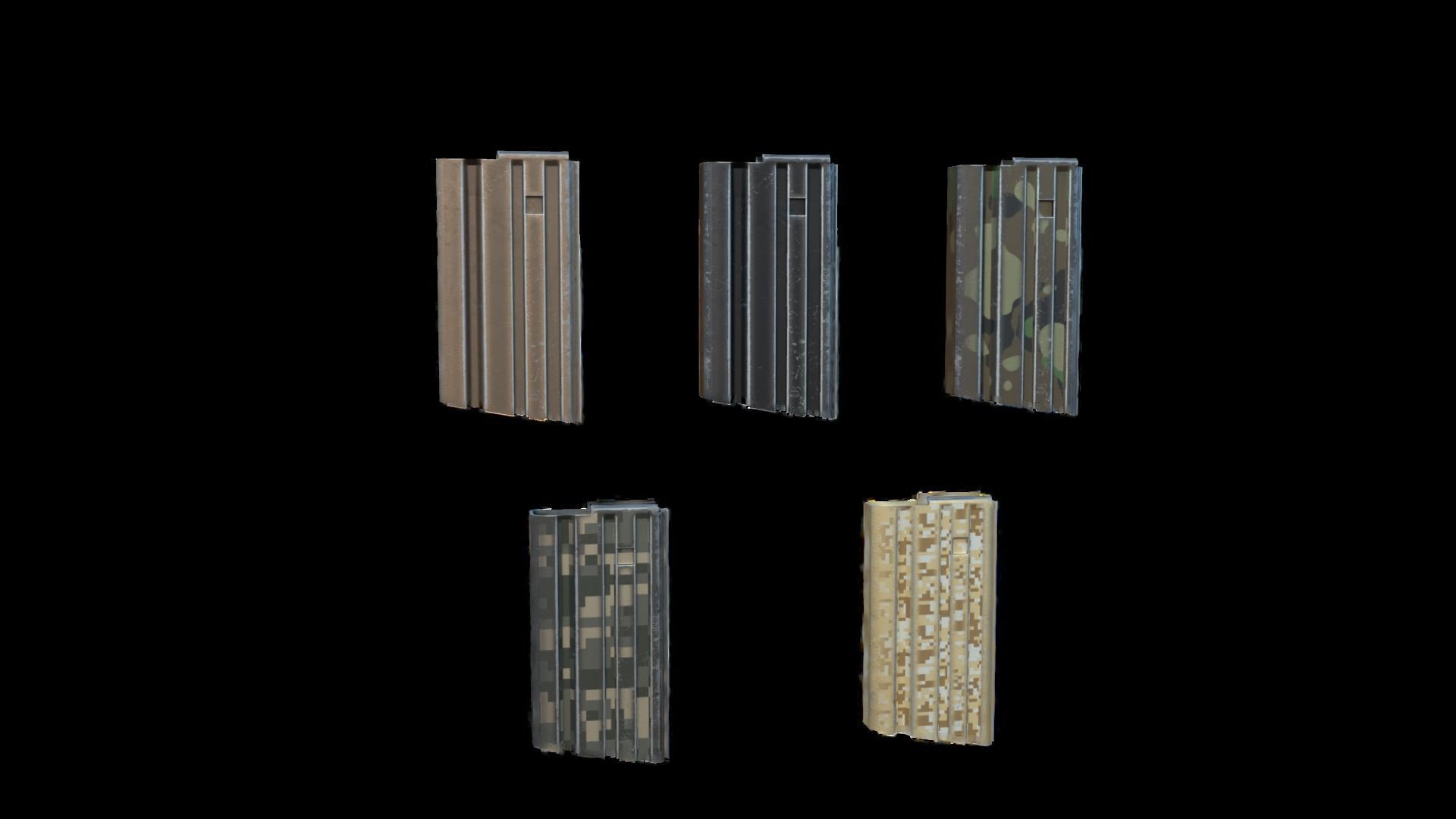 Modular Bullpup Rifle-Squad Automatic Weapon Variant Low-poly 3D model_60