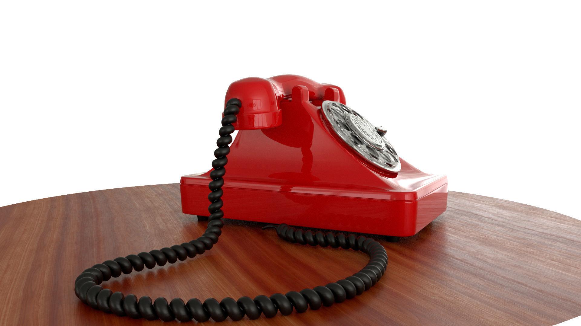 red telephone classic 3D model_16