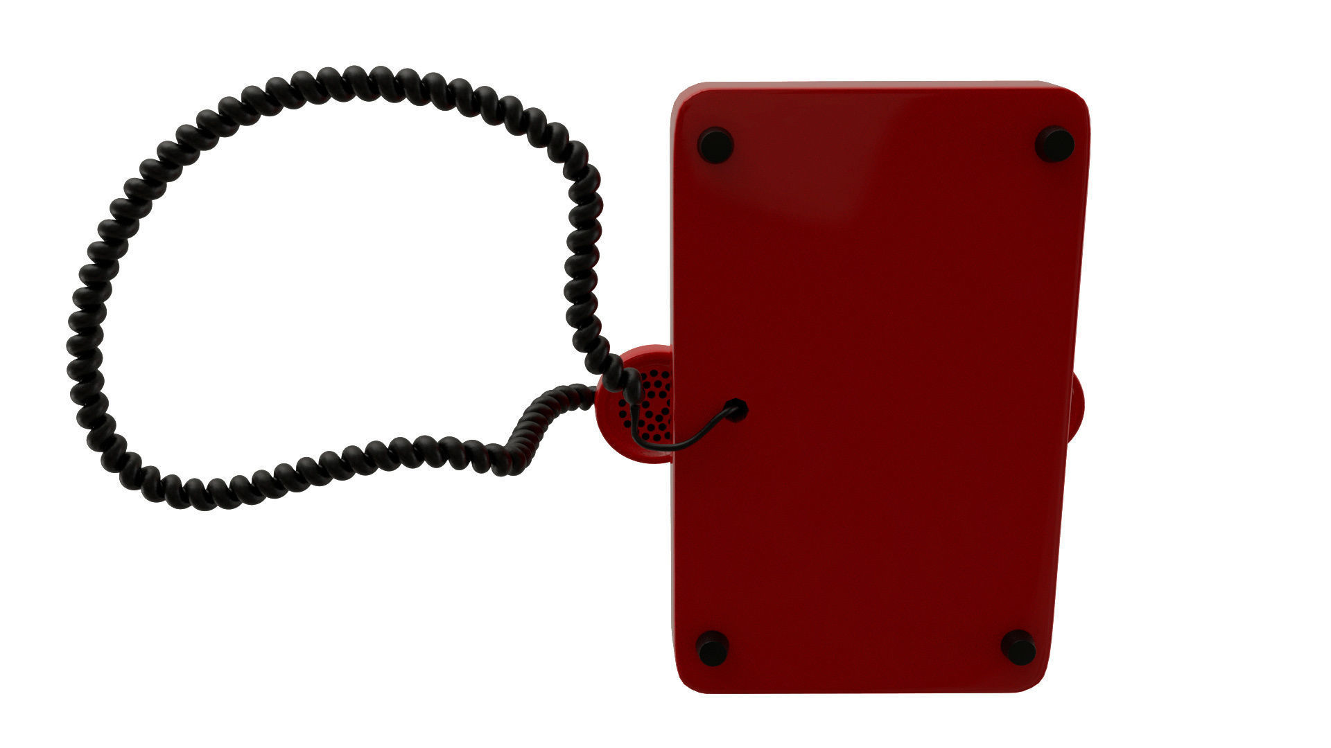 red telephone classic 3D model_4