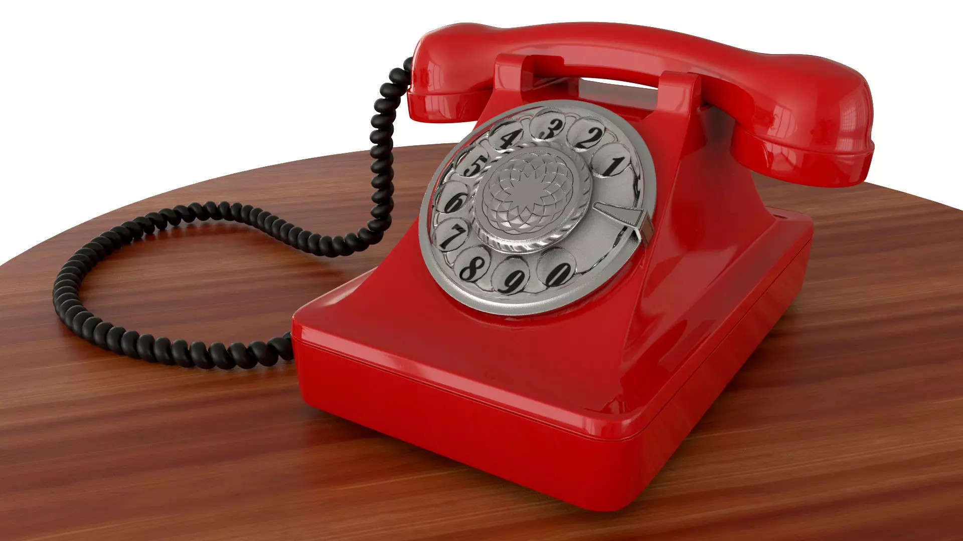 red telephone classic 3D model_0