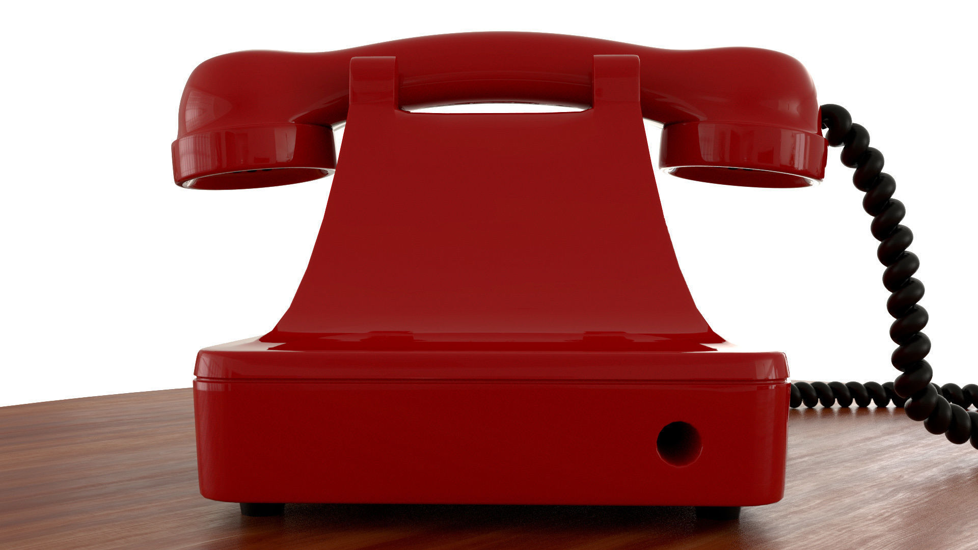 red telephone classic 3D model_14
