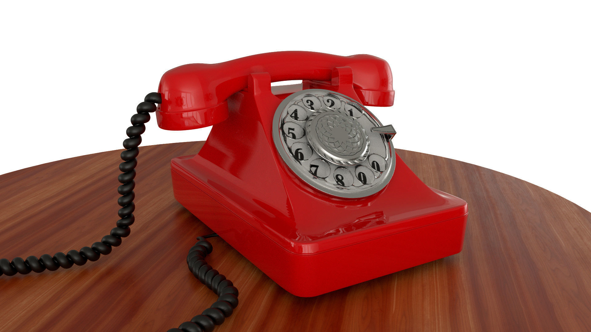 red telephone classic 3D model_17