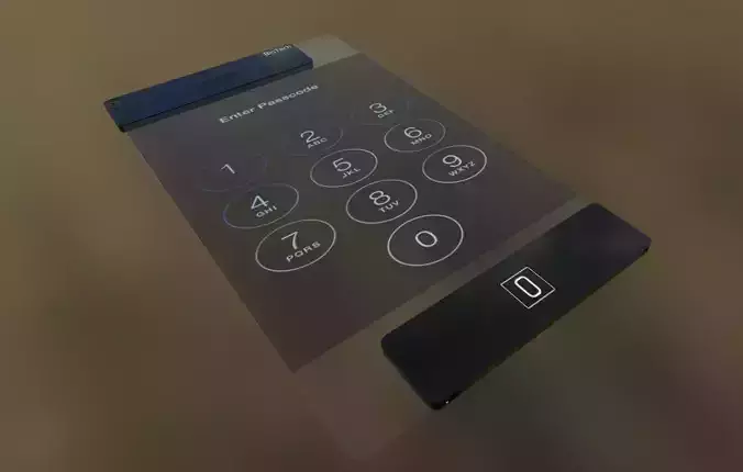 Sci-fi Clear Phone Low-poly 3D model