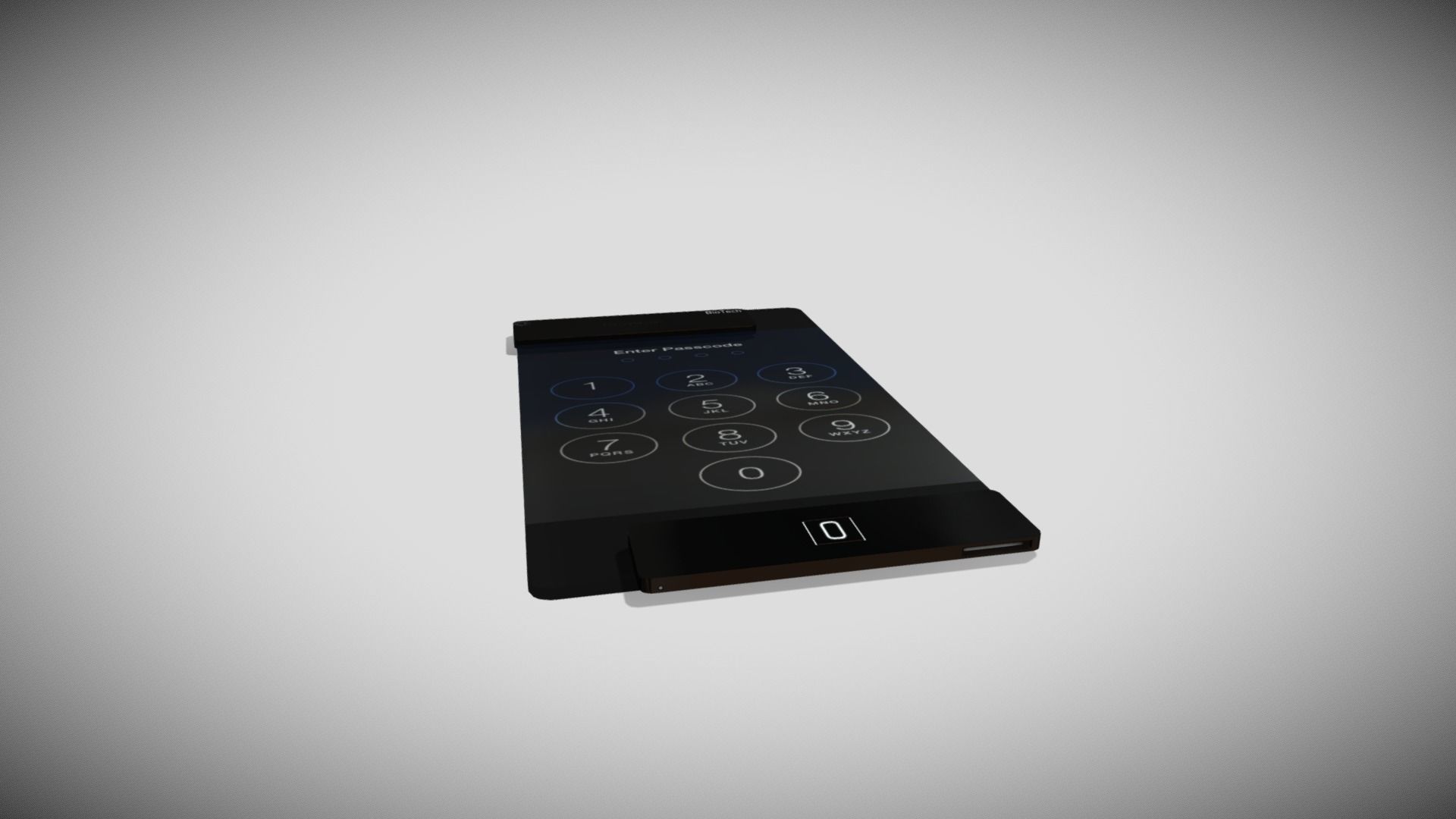 Sci-fi Clear Phone Low-poly 3D model_3