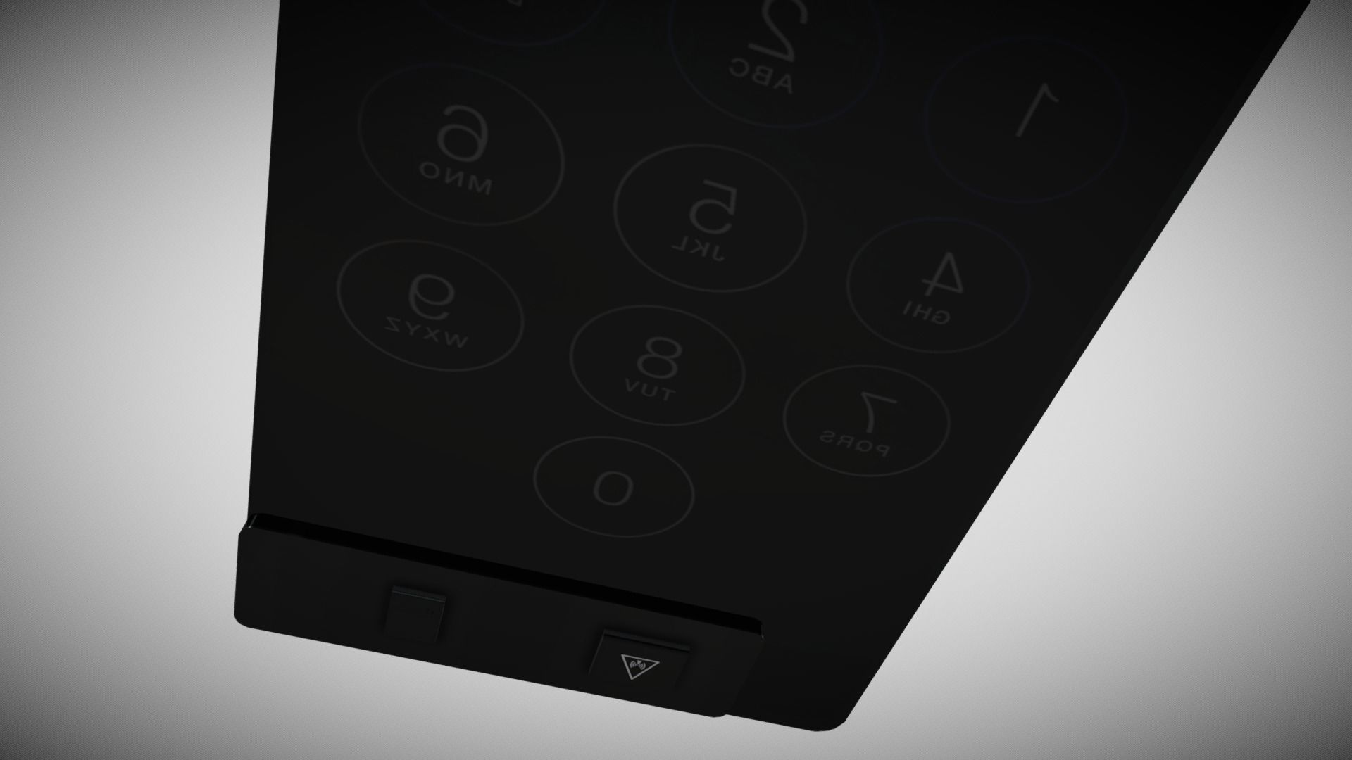 Sci-fi Clear Phone Low-poly 3D model_7