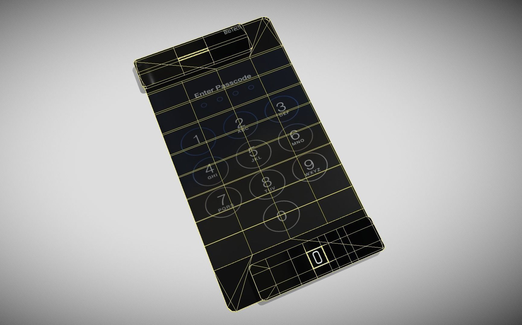 Sci-fi Clear Phone Low-poly 3D model_16