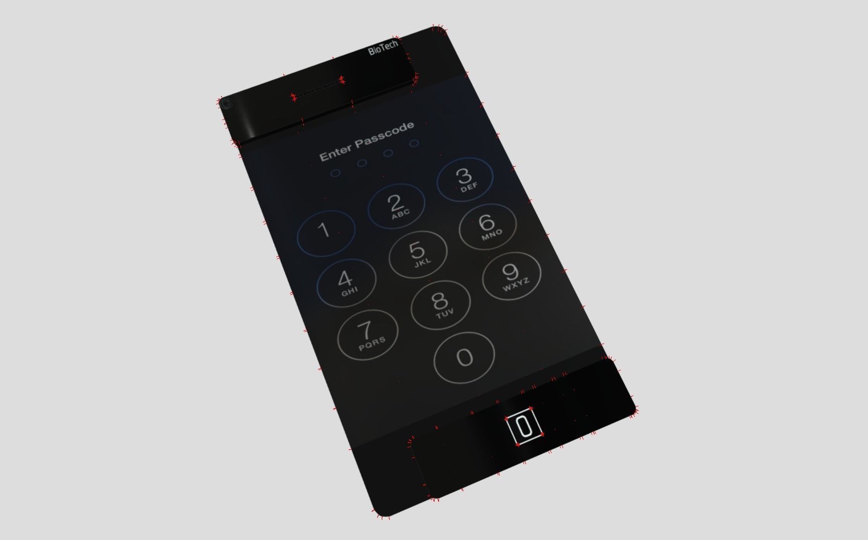 Sci-fi Clear Phone Low-poly 3D model_11