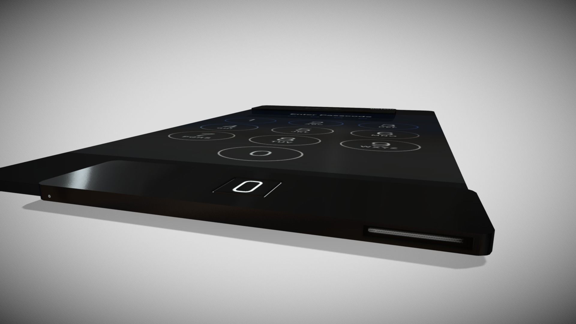 Sci-fi Clear Phone Low-poly 3D model_5