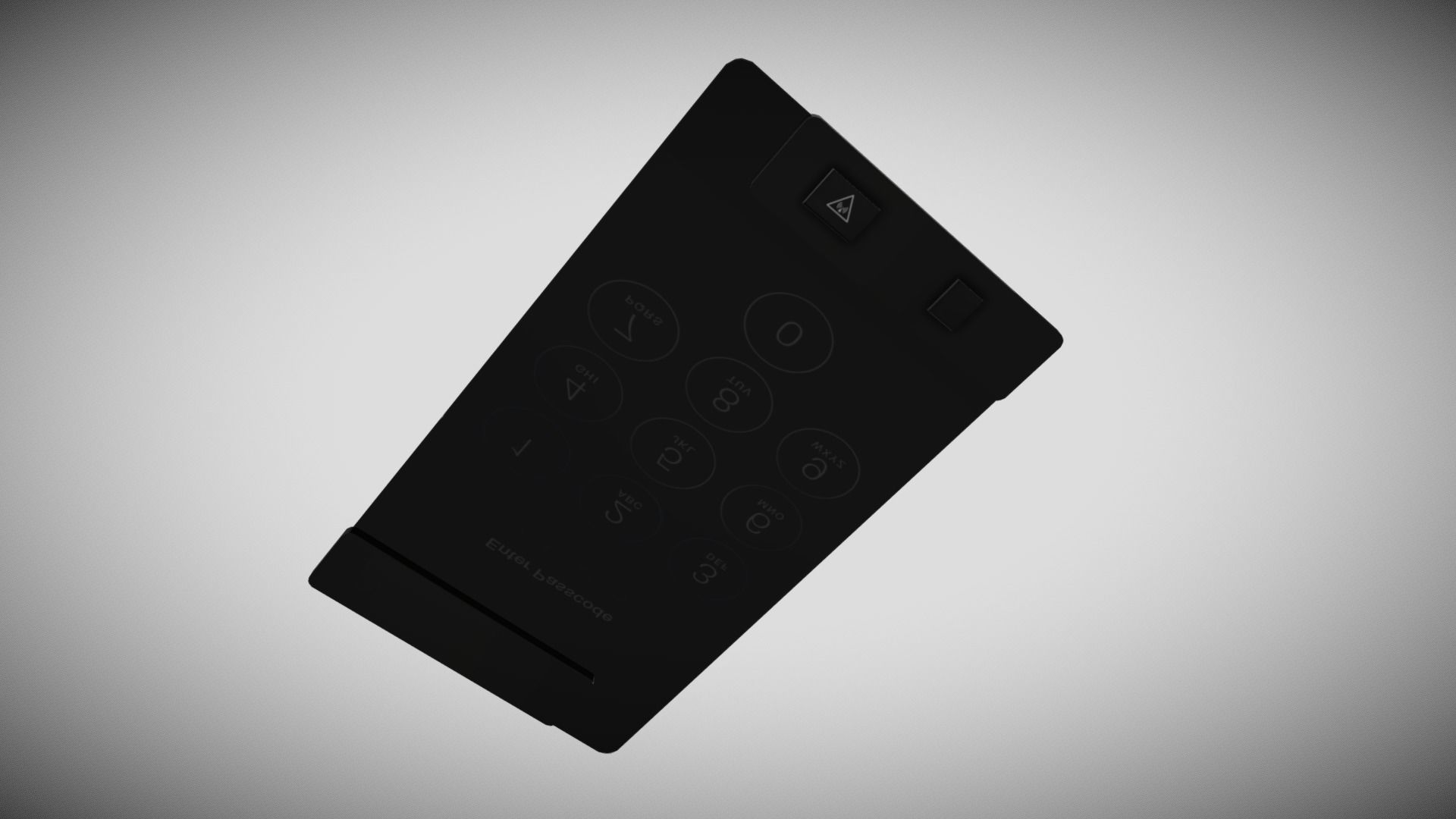 Sci-fi Clear Phone Low-poly 3D model_6