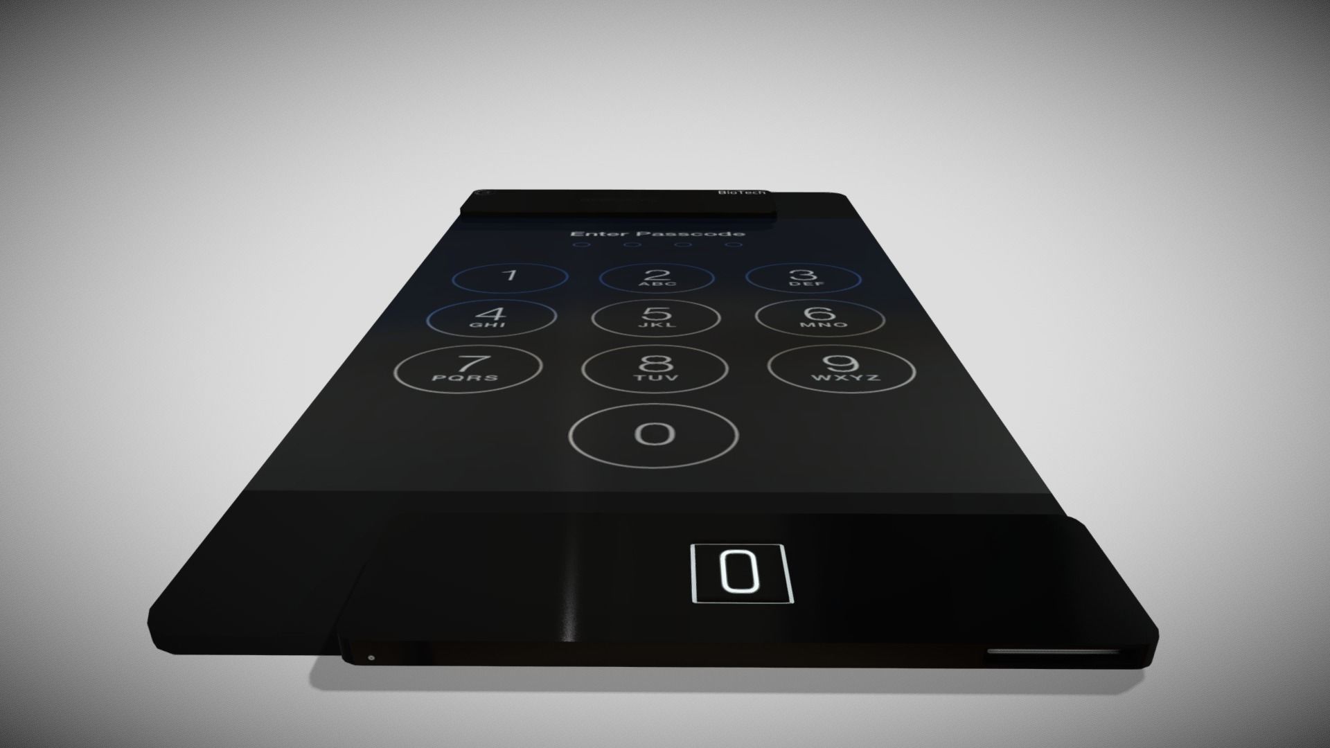 Sci-fi Clear Phone Low-poly 3D model_1