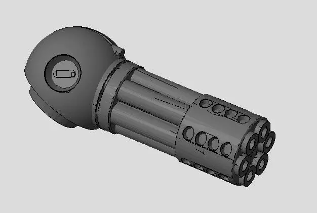 CHIBI-TECH SD - MINI-6 CHAINGUN BALL-POD 3D print model