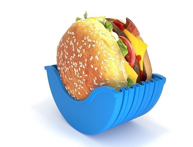 Burger in container 3D model