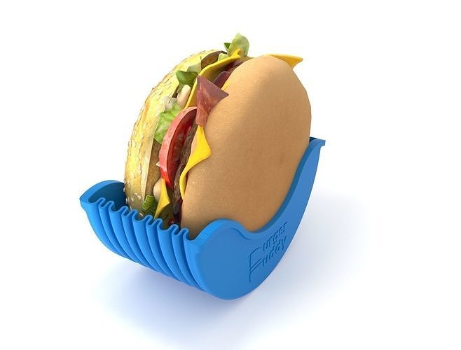 Burger in container 3D model 5