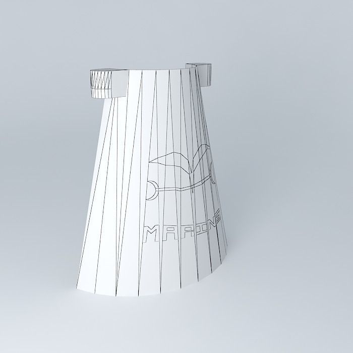 cape a epaulette Free 3D model_3