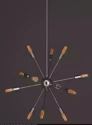 SPUTNIK FILAMENT CHANDELIER 3D model