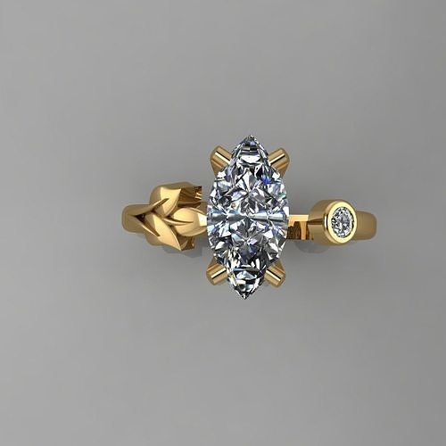 Ring - Diamond 3D print model 3D print model