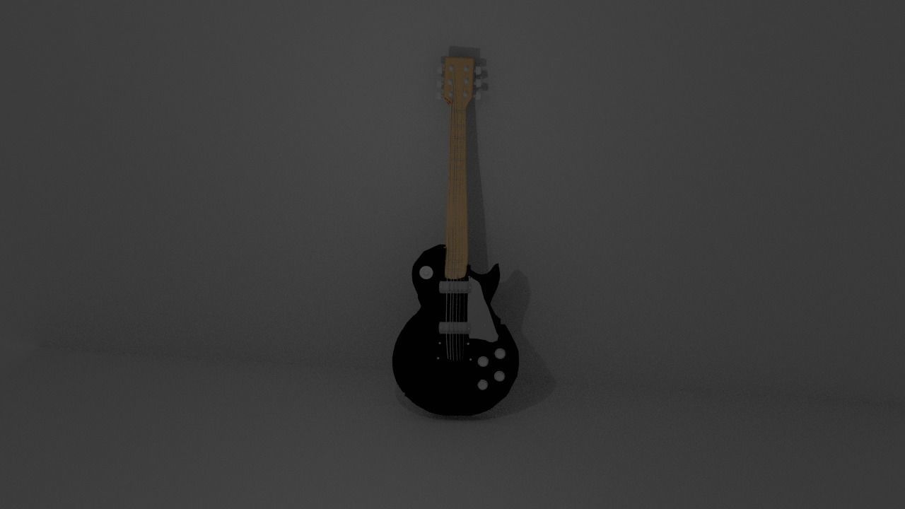 Gibson les Paul guitar 3D model_3