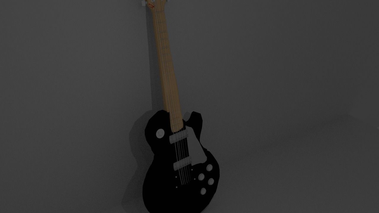 Gibson les Paul guitar 3D model_1
