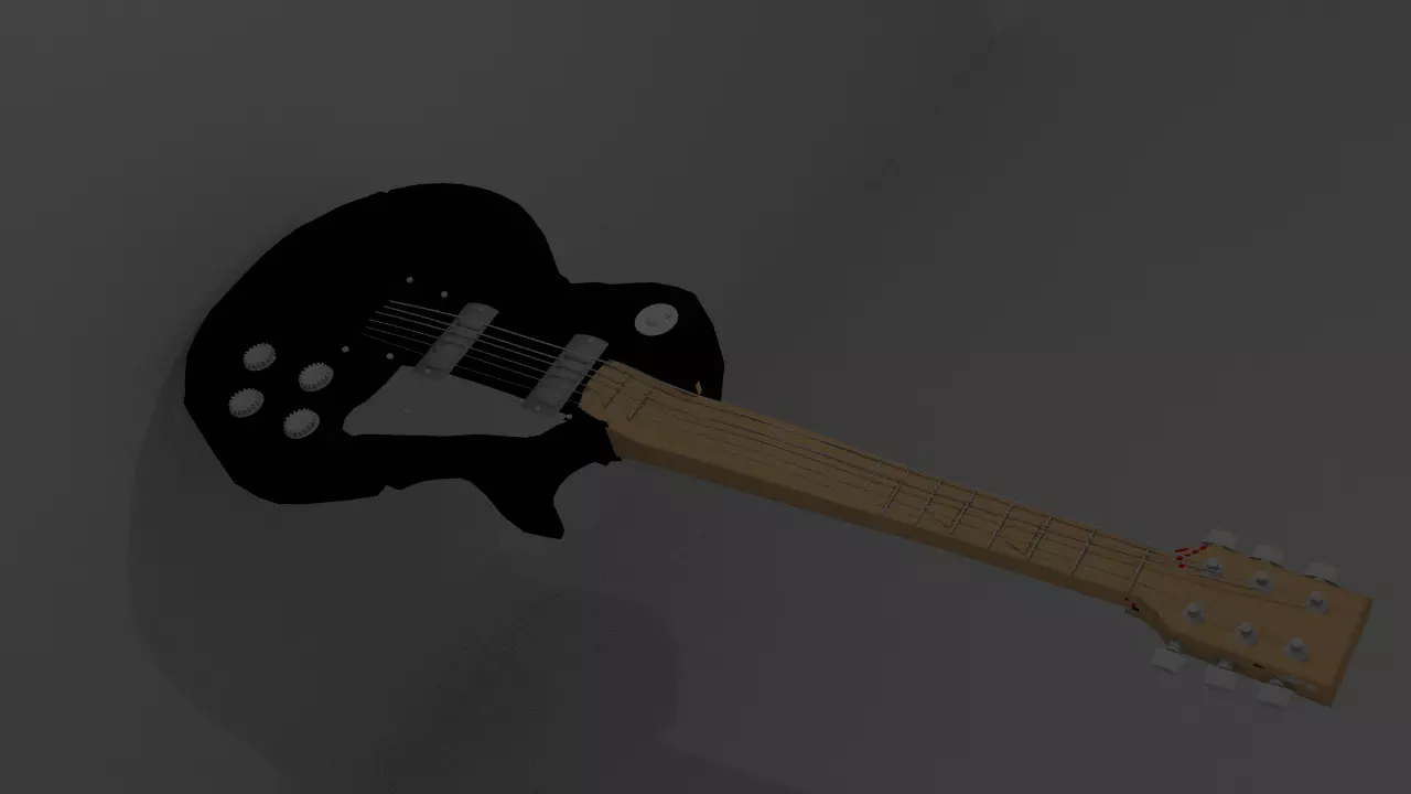 Gibson les Paul guitar 3D model_0