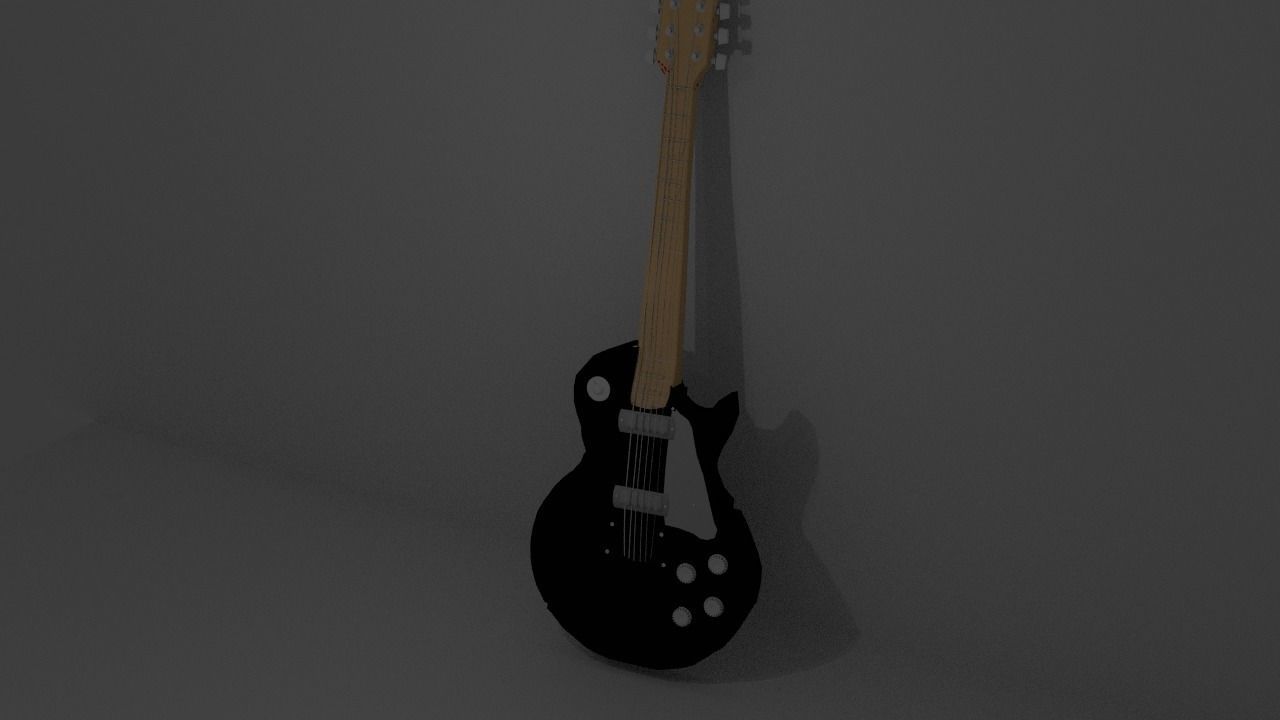 Gibson les Paul guitar 3D model_2