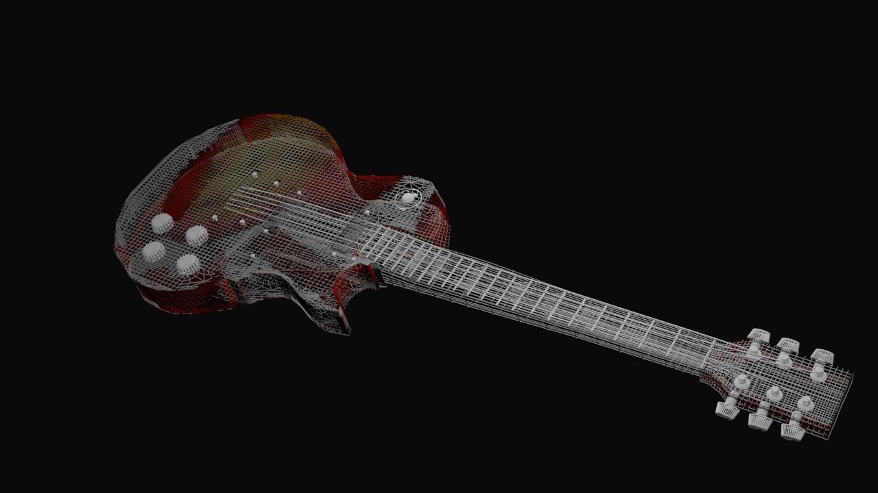 Gibson les Paul guitar 3D model_5