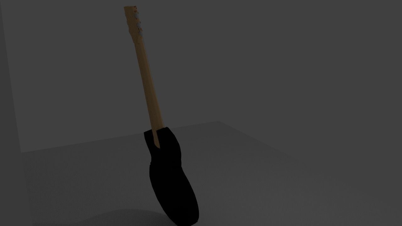 Gibson les Paul guitar 3D model_4