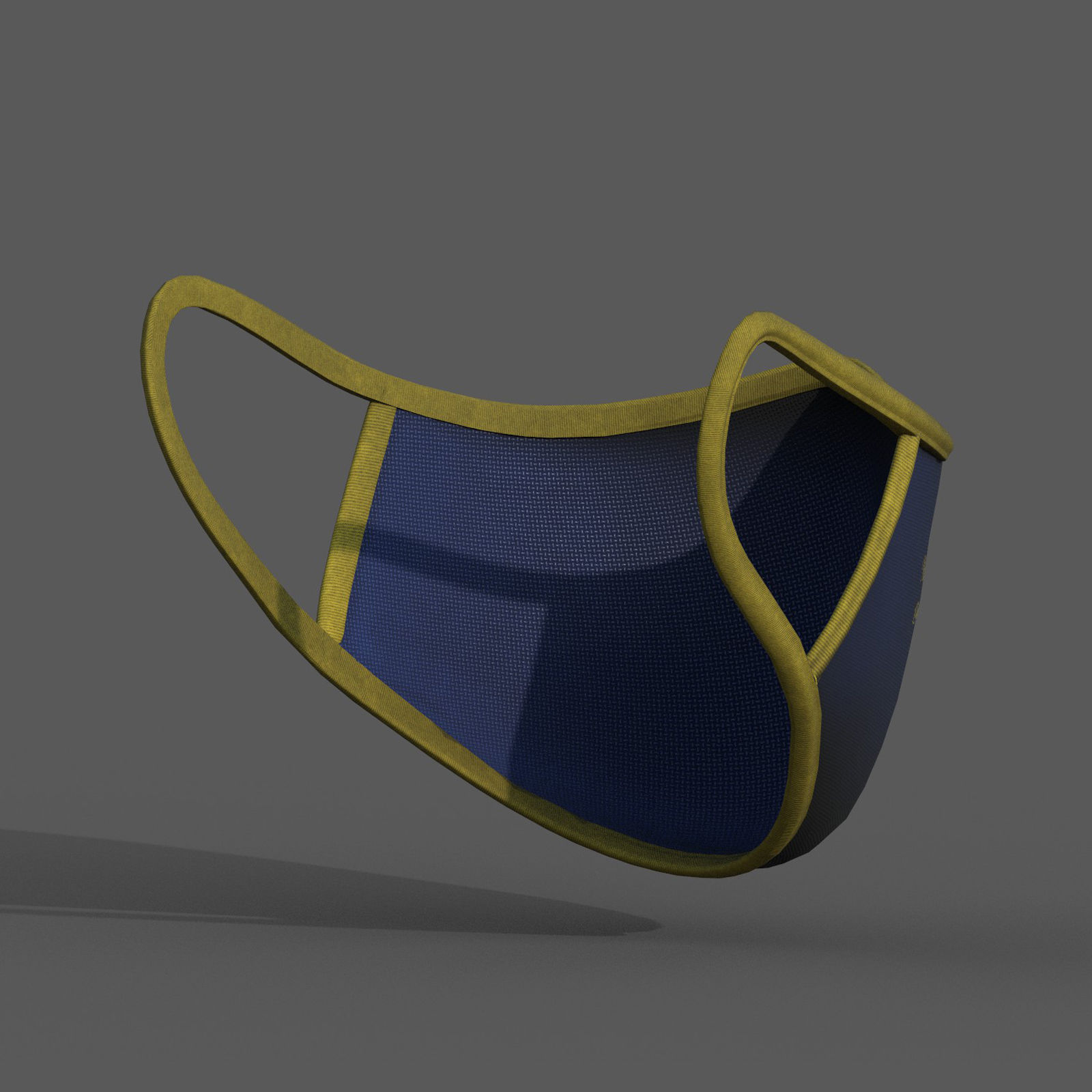 Gas mask protection futuristic isolated Low-poly 3D model_6