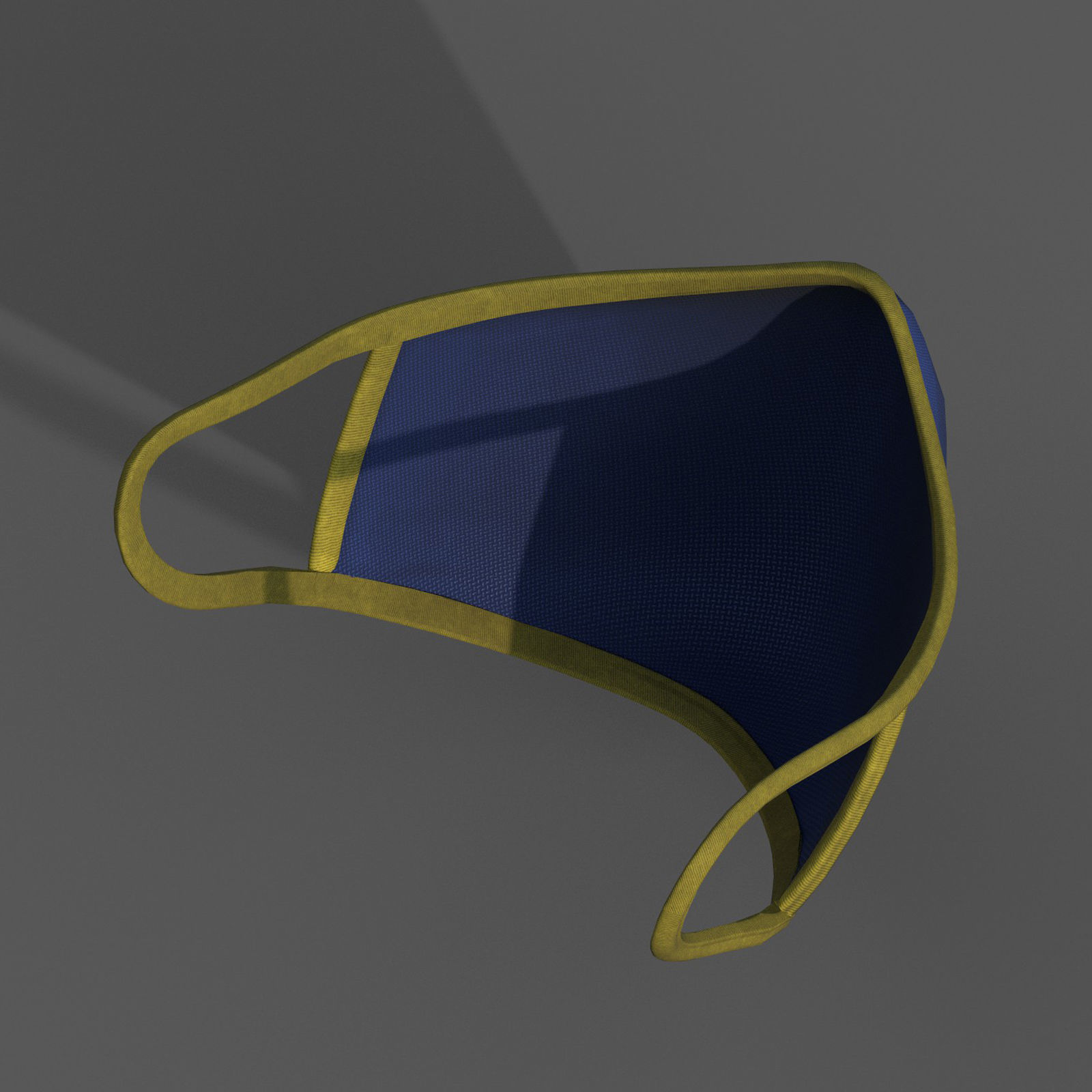 Gas mask protection futuristic isolated Low-poly 3D model_9