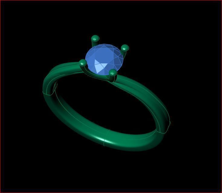 Ring - Diamond 3D print model 3D print model_6