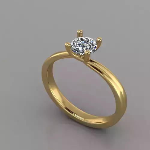 Ring - Diamond 3D print model 3D print model