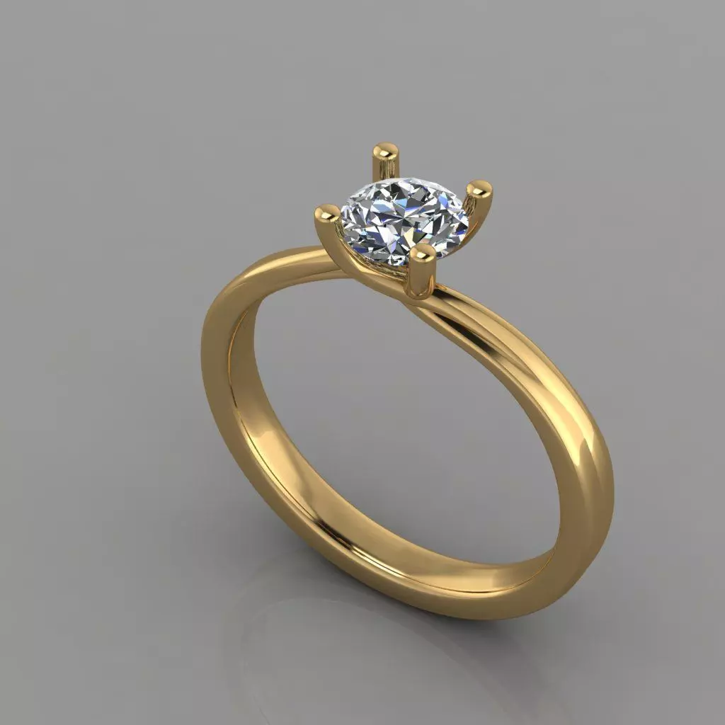 Ring - Diamond 3D print model 3D print model_0