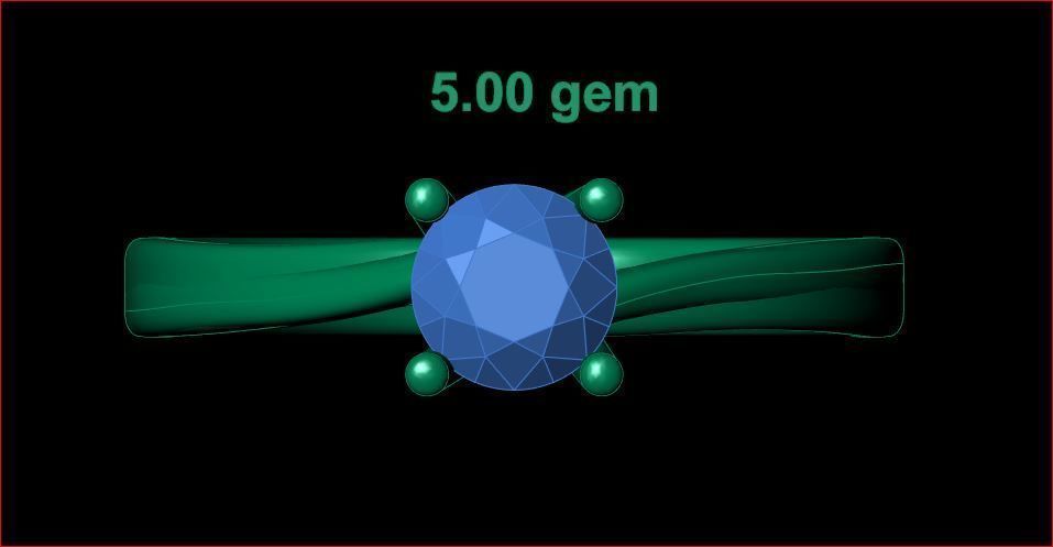 Ring - Diamond 3D print model 3D print model_5