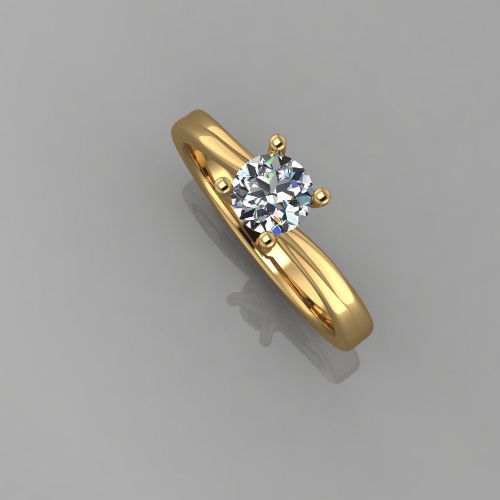 Ring - Diamond 3D print model 3D print model_4