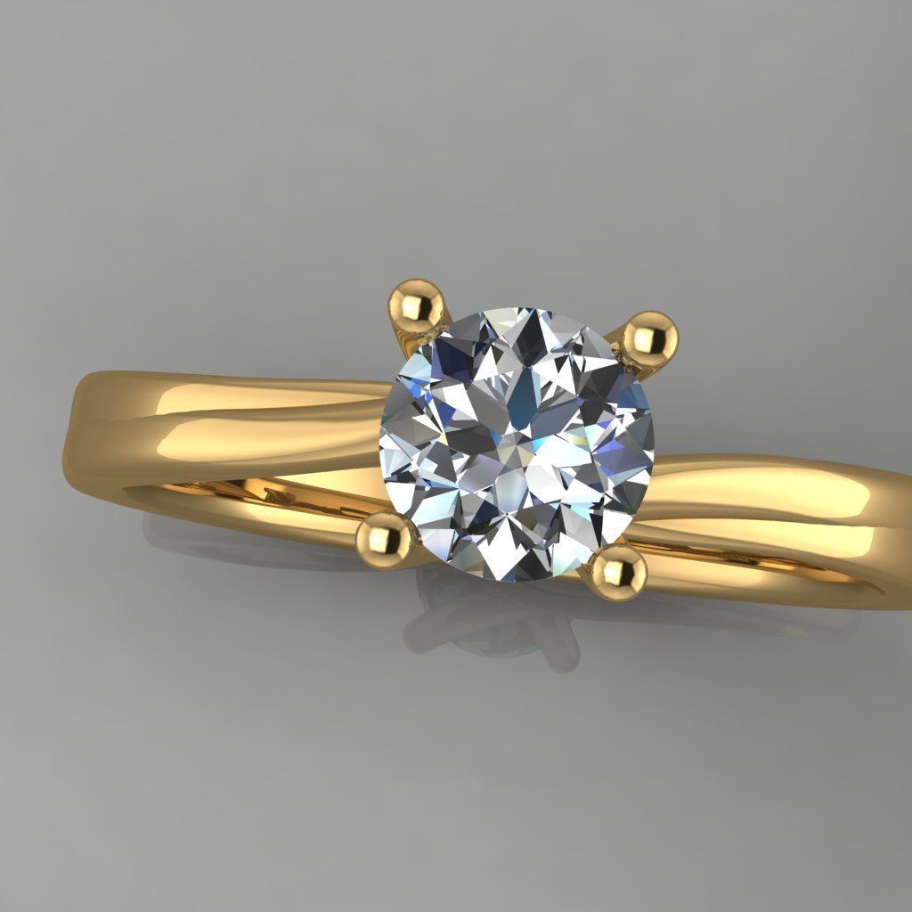 Ring - Diamond 3D print model 3D print model_2