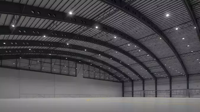 Airplane hangar 3D model