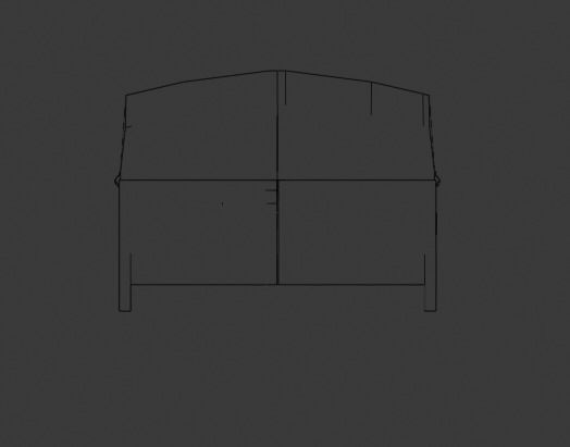 PLAIN WOODEN BED FOR DECORATION 3D model_17