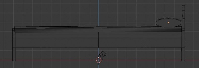 PLAIN WOODEN BED FOR DECORATION 3D model_15