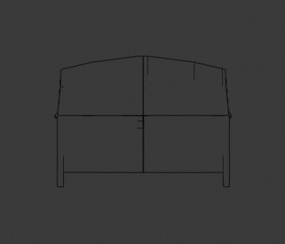 PLAIN WOODEN BED FOR DECORATION 3D model_13