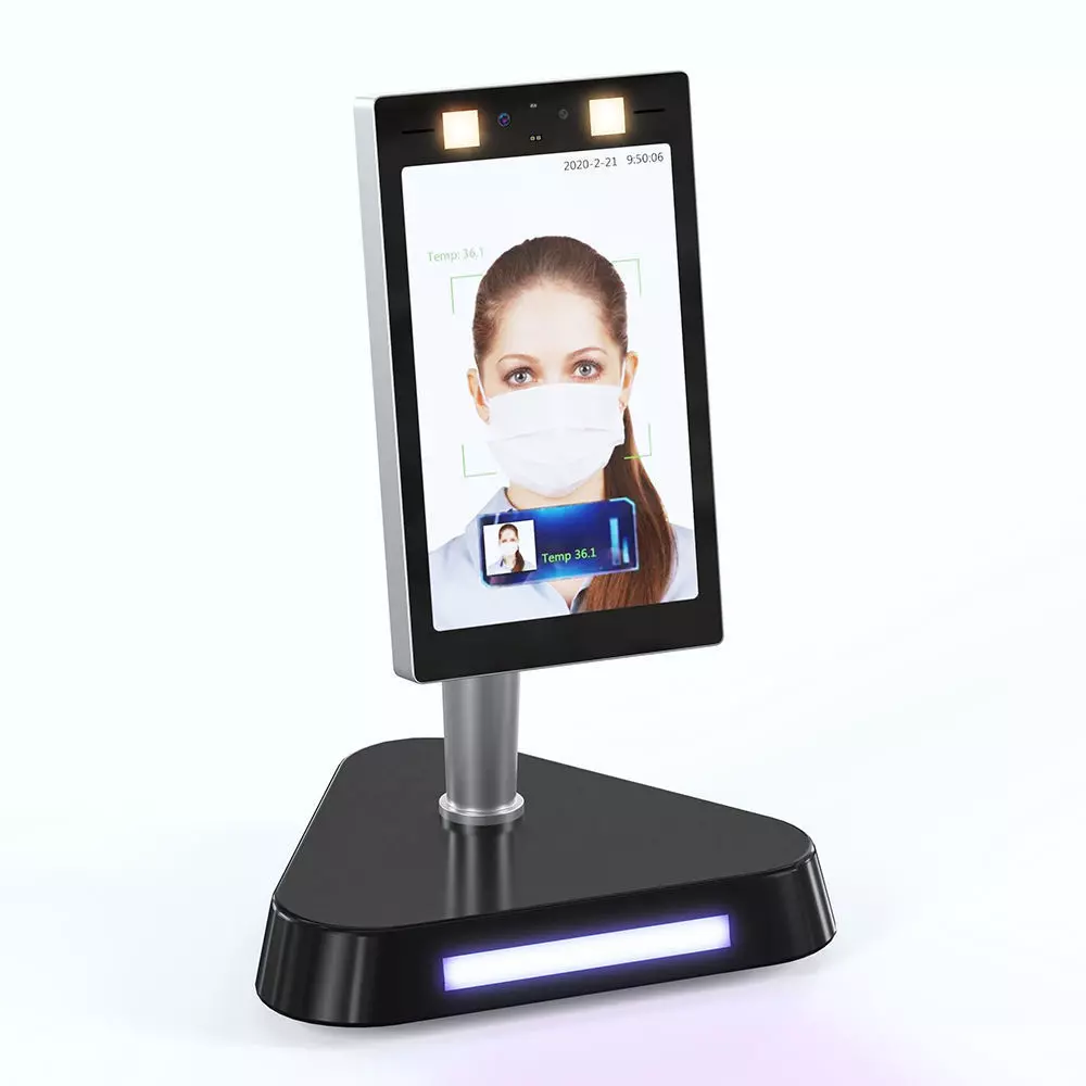 face recognition thermometer Low-poly 3D model_0